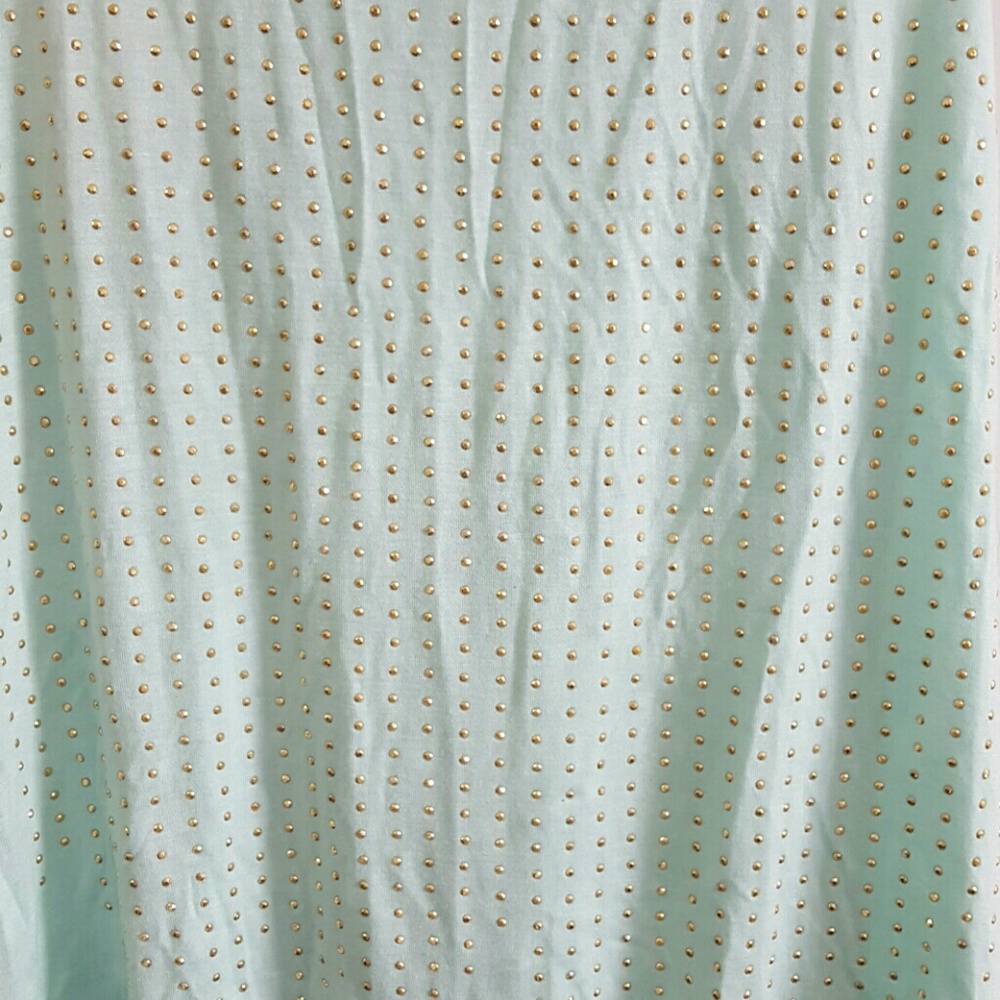 👜Sale👜 3 for $15 Mint and gold studded tank top - Picture 2 of 3